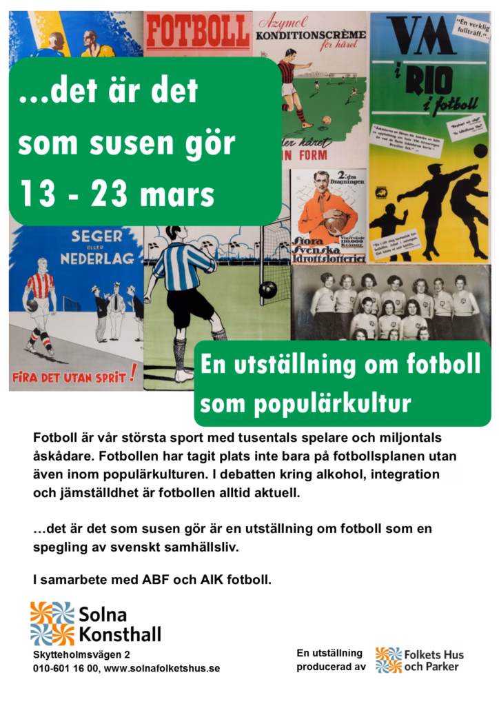 solna folkets hus utställning 2018 fotboll som populärkultur