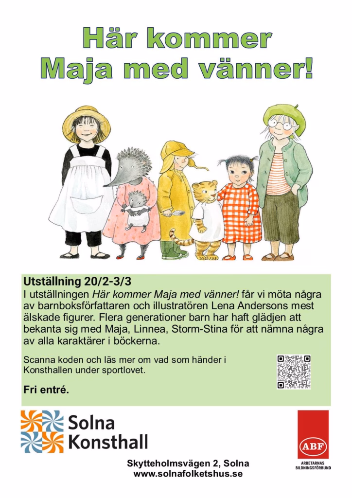 solna folkets hus utställning 2023 här kommer maja med vänner